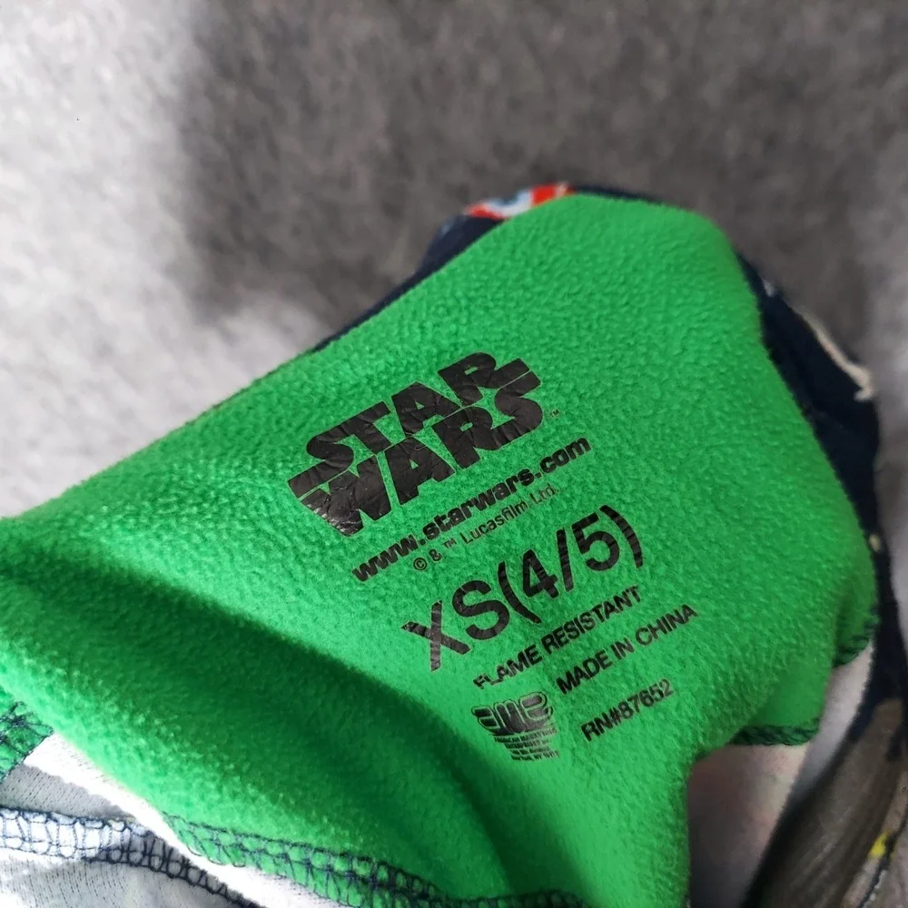 Star Wars Christmas Pajamas Set Kid Xs Fleece Button Top Pant Bubba Trooper Yoda